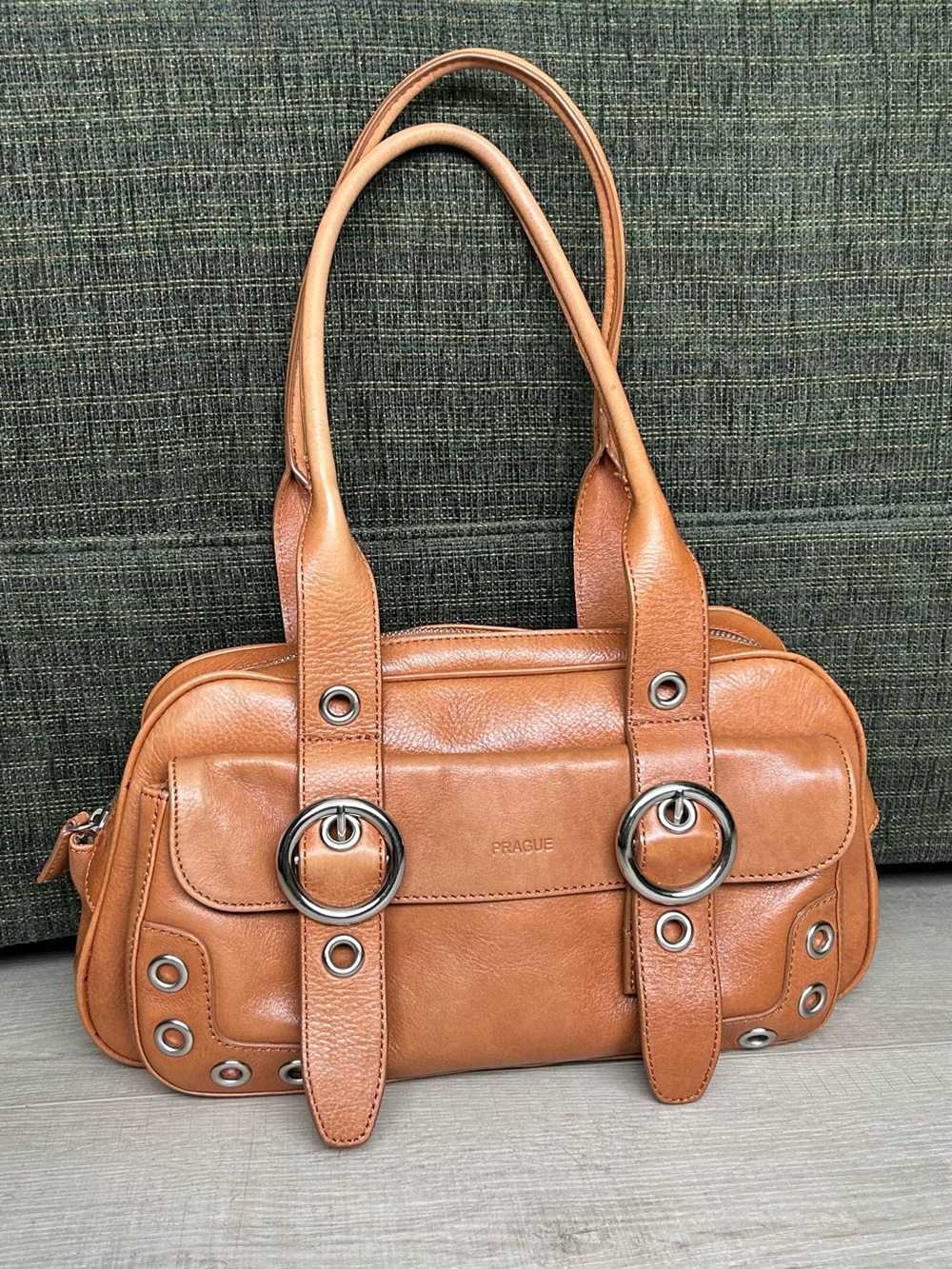 cute 2000s leather satchel